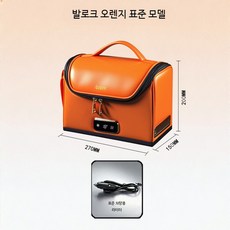 쭌스몰 휴대용 차량용냉온장고 12V 이동식 캠핑 낚시용 가정용 소프트팩 냉각 가열 기능, 발로크 오렌지 차량용 27x15x20cm, 1000ml
