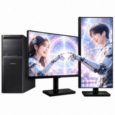 삼성 중고컴퓨터 모니터 풀세트 정품윈도우11, 블랙 무선마우스 무선키보드 장패드 스피커 무선랜, T7 7100 LF24T452, 240GB, 8GB, WIN11 Pro