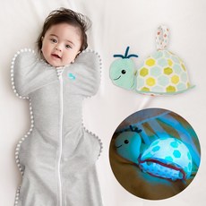 꿀잠보장 아기 스와들업+백색소음 수면인형 거북이 애착인형