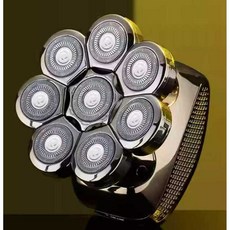 민머리 면도기 대머리 삭발 면도 충전식 다용도 8헤드, 02.8헤드 면도기+예비 헤드