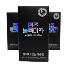 맨즈블랙마카 페루산 블랙마카, 3개, 60정