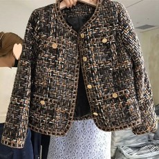 프렌치 명원 빈티지 트위드 봄 여름 우븐 코트 어쿠아리움 소재 코트 프렌치 빈티지 트위드 디자인 분위기 향기 요소 쇼트 여름 가을 코디 계절