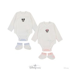 디즈니베이비 2026 봄 아기 배내수트 발싸개 세트 미키와친구들배내수트2세트 출산선물 실내복 아가방 NC유성점