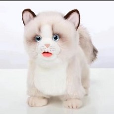 ai인공지능 반려로봇강아지 우유가능 핥기모션 짖는, 브라운 고양이