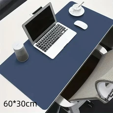 1pc 대형 600300mm 사무실 책상 보호대 매트 PU 가죽 방수 마우스 패드 데스크탑 키보드 게임, 02 blue