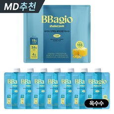 바지오 맛있는 스위트콘맛 단백질 쉐이크 고단백 식사대용 저당 프로틴 프리미엄 단백질 보충제 쉐이크얌 옥수수맛 스윗콘 콘시리얼 스윗콘플레이크맛 식단 다이어트, 7개, 45g