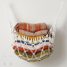 포토텍 1 PC 벽 담요 홀더 대형 플러시 네트 벽걸이 보관함 걸이 장난감 해먹 정리함 거실용 대용량