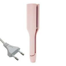 32mm 프렌치 에그롤 웨이브 큰 웨이브 울 릴 음이온으로 모발에 무리가 가지 않음, 핑크 캘리그래피 원형삽입구 32mm