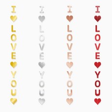 세로형 알러뷰 행잉 4컬러 파티가랜드 20대여성 족자 셀프웨딩소품 10대여성 백일상, 1개, 로즈골드