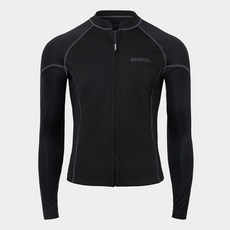 BARREL 男款薄長袖拉鍊上衣 黑色