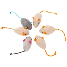 貓薄荷毛絨老鼠玩具，柔軟舒適，激發狩獵天性，多種顏色可選，貓咪的最愛, 顏色隨機, 1個