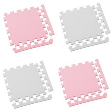 新生活家 2cm厚防護巧拼地墊-莫蘭迪五色任選32x32x2cm (48片)隨貨贈嬰兒中性洗衣精1000ml, 1個, 莫蘭迪粉+莫蘭迪灰 (共48片)