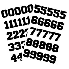 Chalkallaboutit® 야구 하키 미식축구 및 라크로스 스포츠 헬멧 숫자 2.5cm1인치 퍼플 450785, 검정 450785