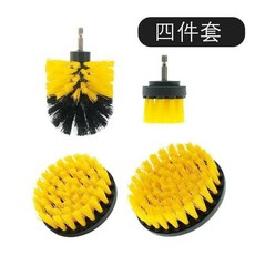 電動清潔刷 5寸平面硬毛刷 適用於瓷磚地板, 1個, 電動清潔 4件套中等硬度升級款