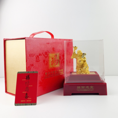 絨沙金彌勒佛擺件 招財工藝品, 秀氣彌勒佛【禮盒裝】12*9*16cm