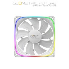 Geometric Future 幾何未來 Squama 龍鱗 2503RW 12cm ARGB白色反向扇, 1個