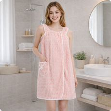 월천소 빠른흡수 간편착용 샤워가운, 1개, 연핑크