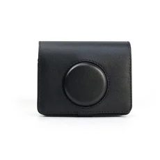 Fujifilm Instax Mini EVO 인스턴트 카메라 보관 가방 용 가죽 케이스 어깨 끈 액세서리가있는 하드 보호, 03 Black