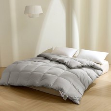 호텔이불 구스다운 한파 겨울용 침구 코튼 더블 레이어 이불 쉘 자체 충전 벨벳 호텔구스이불, J. 회색(160수 2중)