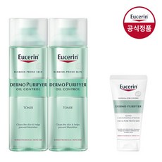 [유세린] 더모퓨리파이어 오일컨트롤 토너 200ml 2개 [증]클렌징폼50g