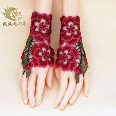 刺繡漏指手腕套 民族風護腕 夏飾品