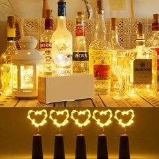 led 병마개+줄전구3M 휘어지는 줄조명 인테리어 이벤트날, 흰색