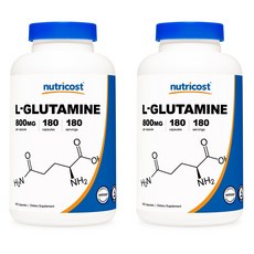 nutricost 左旋麩醯胺酸膠囊 750mg, 180顆, 2罐