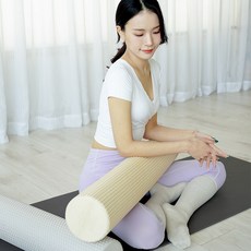 카르빈 EVA 폼롤러 요가 필라테스 마사지, 시밀러베이지, 1개