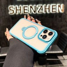 자기력360°회전식 지지대 케이스는 애플 기기에 적합합니다.17휴대폰 케이스16아크릴 사각 충격 방지14/13하드쉘