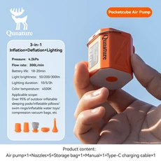 WESTTUNE 야외 무선 공기 펌프 여행 디플레이트 휴대용 미니 매트, 01 Orange