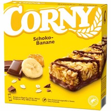Corny 코니 시리얼 에너지바 초코 바나나 6x25g, 25g