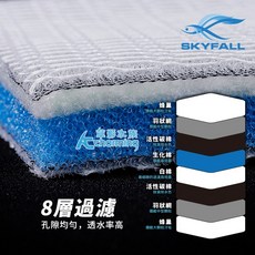 SKYFALL 天賞 八層物理過濾棉, 1個, 2代蜂巢式過濾棉（11x50cm）2入