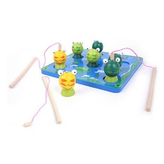 어린이집 친구들과 개구리 낚시놀이 3인용 유아낚시 놀이방장난감 가정보육 놀이학습, 1개