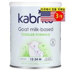 Kabrita 12-24개월 유아용 성장 발달 필수 영양 공급 염소 우유 기반 조제 분유 400g 1개, 3개