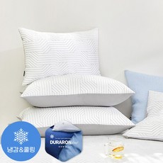 [파르페by알레르망] 쿨 듀라론 냉감 3중직 베개커버 (40x60), 구성:솜미포함 / 색상:화이트