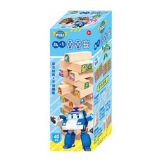 missU 卡通趣味疊疊樂 波力粉紅豬小妹積木玩具，兒童益智堆疊遊戲，訓練手眼協調, 1個, 趣味疊疊樂-波力