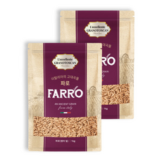 삼원농산 이탈리아산 파로 (FARRO) 엠머밀 (/) 정품 이탈리아 고대곡물, 2개, 1kg