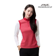 프로월드컵 여성 자카드 집업티셔츠 신축성 좋고 따뜻한 겨울 집업 Q423-3271-1RD