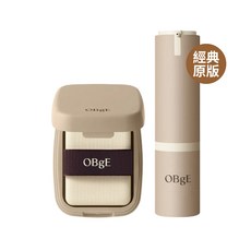 OBgE 絲絨凝凍控油蜜粉餅 5g + 自然遮瑕素顏霜 50g (2件組), 蜜粉餅+素顏霜【經典原版】(2件組), 1個