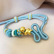 儒家寶寶 彌月金飾 捲捲蛇 曲線款 999純金手鍊/手繩 彌月/滿月禮/週歲