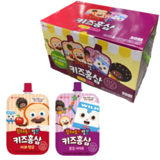 키즈홍삼음료 사과당근&포도야채 2종 어린이홍삼음파우치, 100ml, 100ml