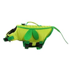 고양이 구명조끼 리틀비 애완견 부드럽고 통기성 여름 수영복 조절 애완동물 하네스 야외용, Color: 2. green / Size: B. S, 1개