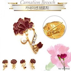 카네이션꽃 카네이션브로치 어버이날 핑크골드 재고정_mdcare26