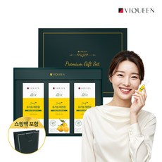 바이퀸 데일리 100% 유기농 레몬즙 스틱 NFC 리얼 착즙 선물세트 (쇼핑백포함), 3박스, 280ml