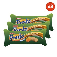 필리핀 프레스토 피넛 버터 샌드위치 쿠키 Presto Peanut Butter, 3개, 80g