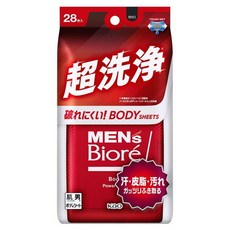 Biore 蜜妮 男士身體濕巾 超潔淨型 28片入, 1個