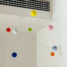 우드 인테리어 모빌 장식 소품 북유럽 감성 천장 꾸미기, A. 8색 볼