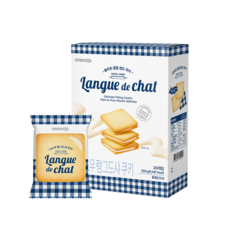 스낵24 화이트 필링 샌드쿠키 스노우 랑그드샤 쿠키, 4개, 220g