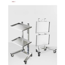 접이식 미용실 트롤리 미용 네일샵 피부샵 스텐카트 실버 1단 수레, 10.은색 1단 스텐, 공식 표준