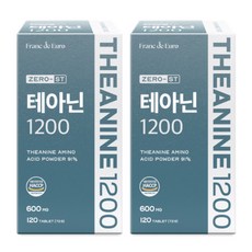제로-스트 테아닌 1200 [함량 91%] HACCP 식약청인증, 2개, 120정